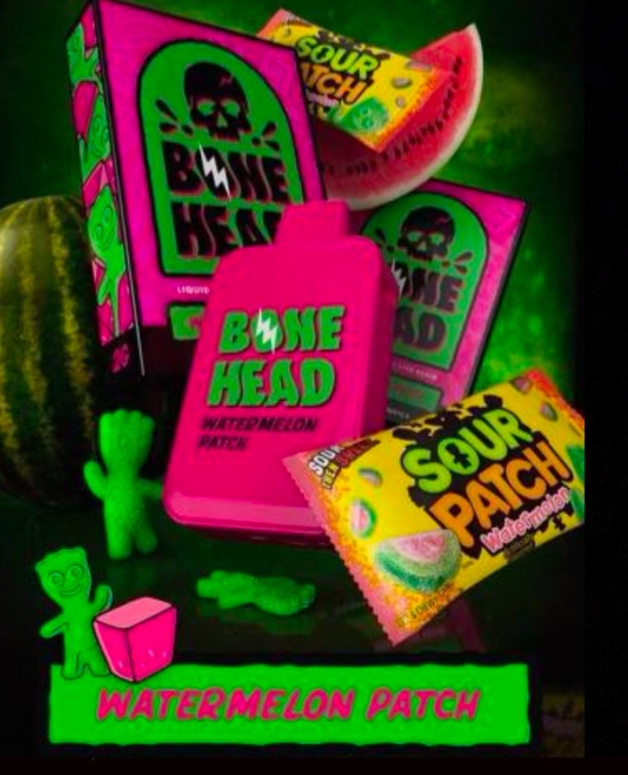 Bonehead Watermelon Sour Patch 2G Disposable