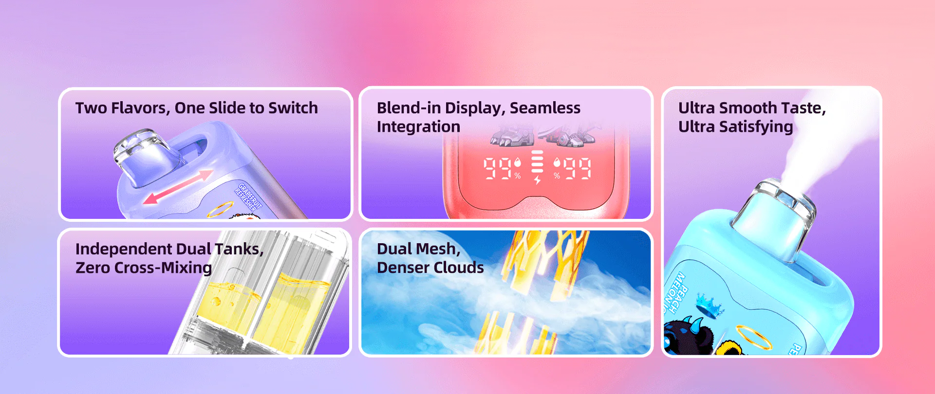 Buy PANDA TWINS Two Flavors in One Device.Switch Anytime - Image 20