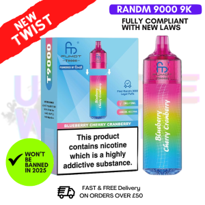 Blueberry Cherry Cranberry RandM T9000 9K Replacable Pod Kit