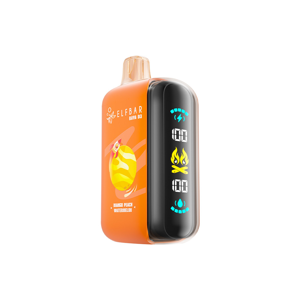 ELF BAR RAYA D3 25000 - MANGO PEACH WATERMELON 5% - RECHARGEABLE