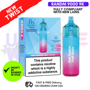 Kiwi Passion Fruit Guava RandM T9000 9K Replacable Pod Kit